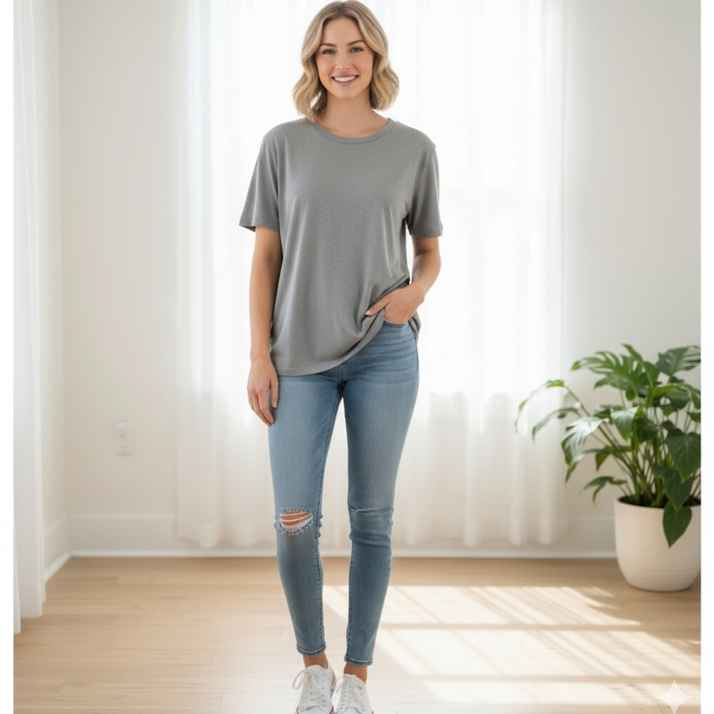 A New Day Gray Top